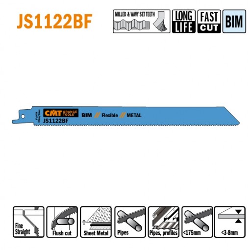 JS1122BF-20 Piła szablasta L   225 I   205 H   19 K   0,90 TS    1,8